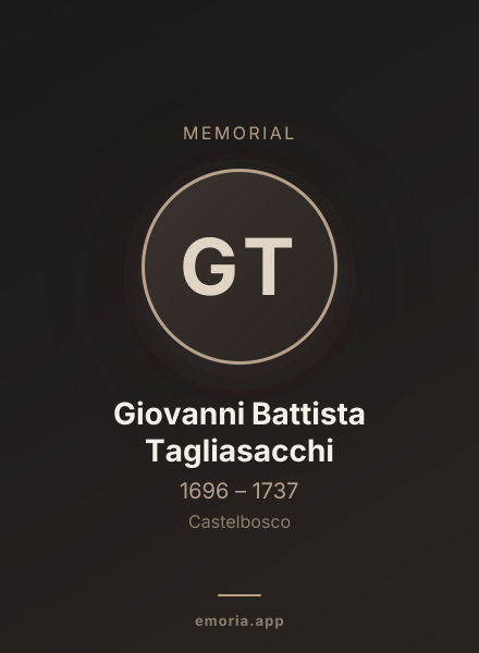 Memorial portrait of Giovanni Battista Tagliasacchi