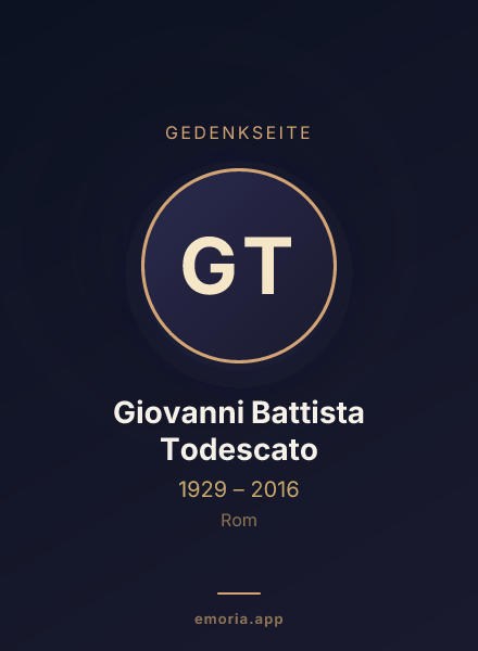 Gedenkportrait von Giovanni Battista Todescato