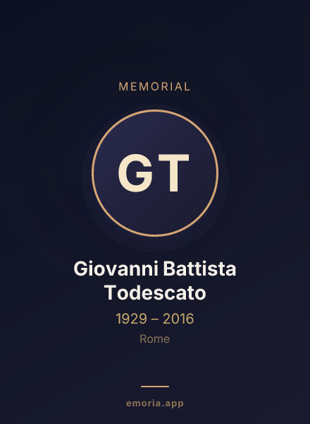 Memorial portrait of Giovanni Battista Todescato