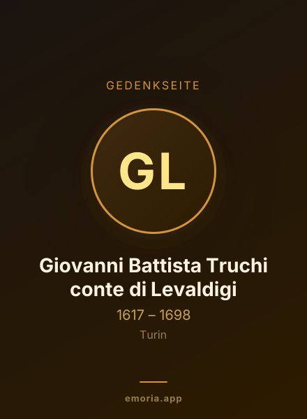 Gedenkportrait von Giovanni Battista Truchi conte di Levaldigi