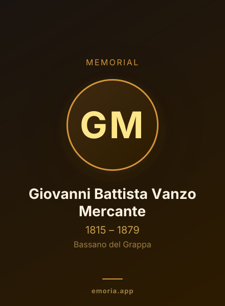 Memorial portrait of Giovanni Battista Vanzo Mercante