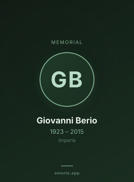 Memorial portrait of Giovanni Berio