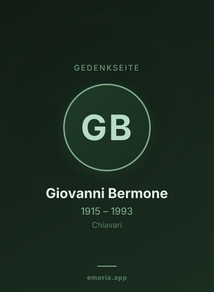 Gedenkportrait von Giovanni Bermone