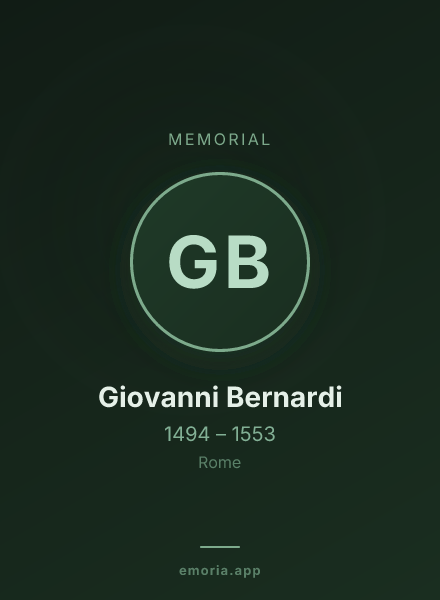 Memorial portrait of Giovanni Bernardi