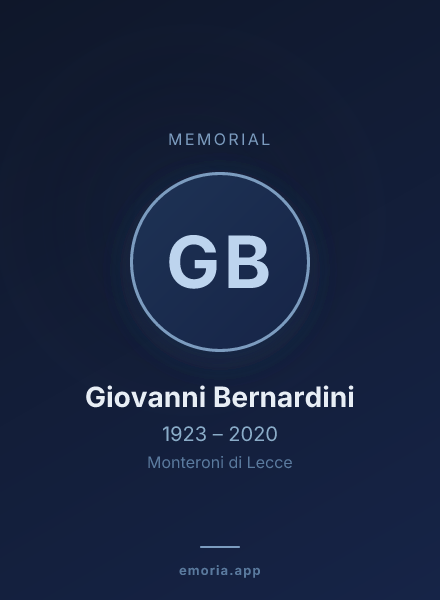 Memorial portrait of Giovanni Bernardini