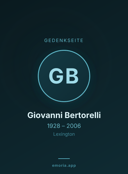Gedenkportrait von Giovanni Bertorelli