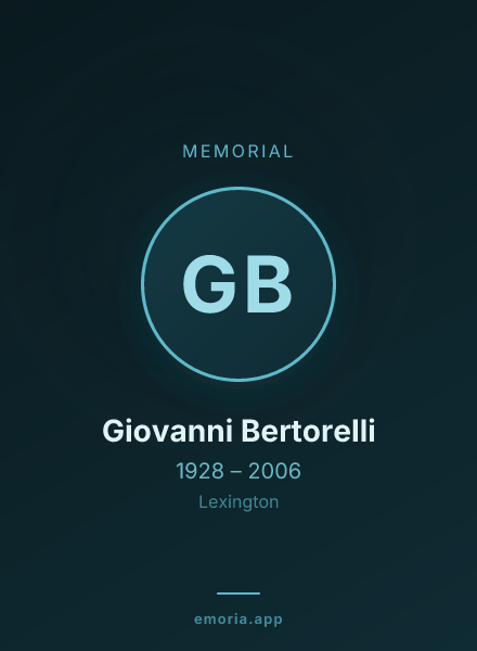 Memorial portrait of Giovanni Bertorelli
