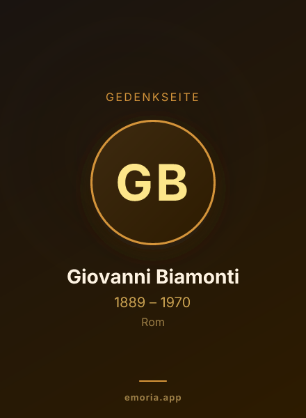 Gedenkportrait von Giovanni Biamonti