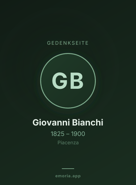 Gedenkportrait von Giovanni Bianchi