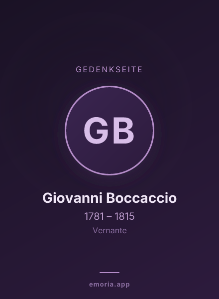 Gedenkportrait von Giovanni Boccaccio