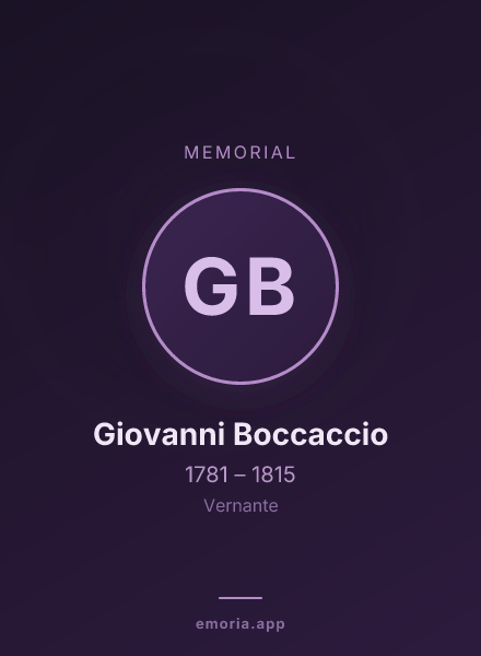 Memorial portrait of Giovanni Boccaccio