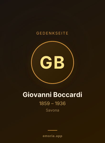 Gedenkportrait von Giovanni Boccardi