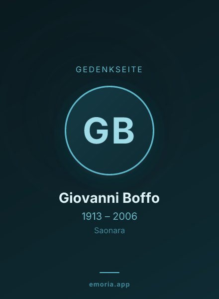 Gedenkportrait von Giovanni Boffo