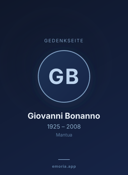 Gedenkportrait von Giovanni Bonanno