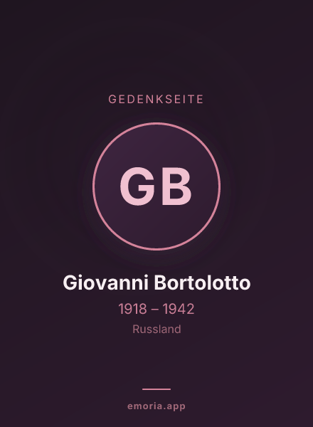 Gedenkportrait von Giovanni Bortolotto