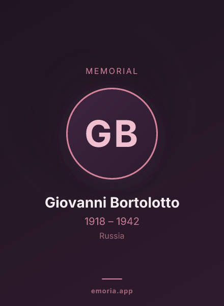 Memorial portrait of Giovanni Bortolotto