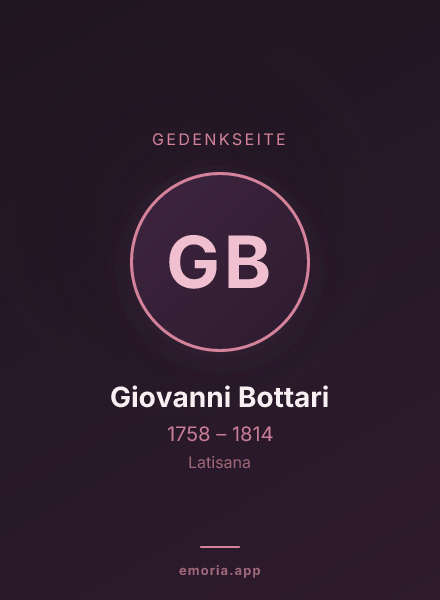 Gedenkportrait von Giovanni Bottari