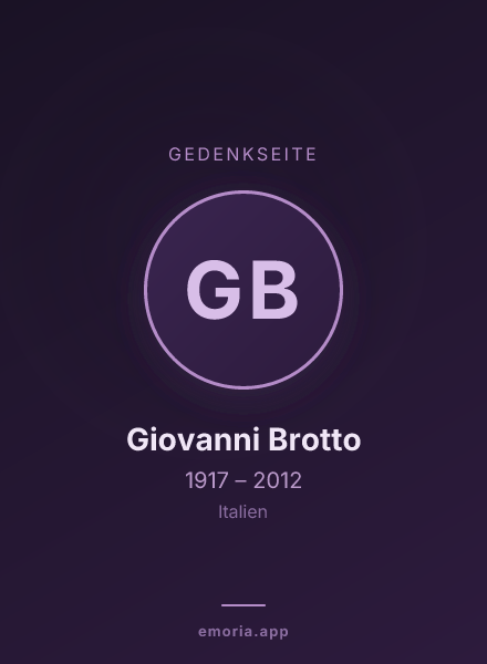 Gedenkportrait von Giovanni Brotto