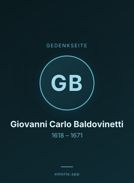 Gedenkportrait von Giovanni Carlo Baldovinetti