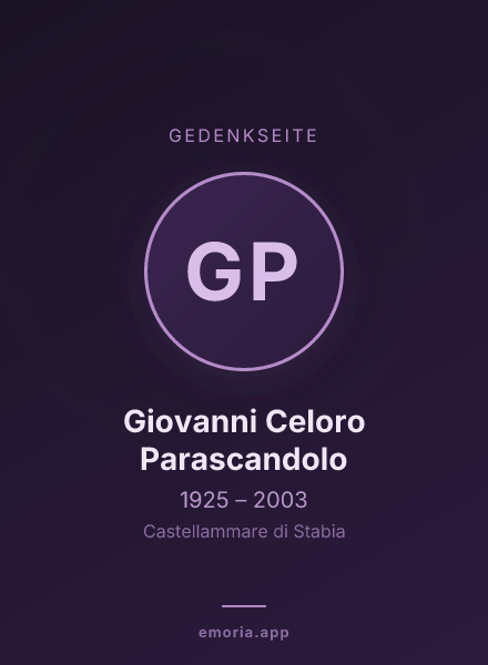 Gedenkportrait von Giovanni Celoro Parascandolo