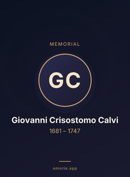 Memorial portrait of Giovanni Crisostomo Calvi