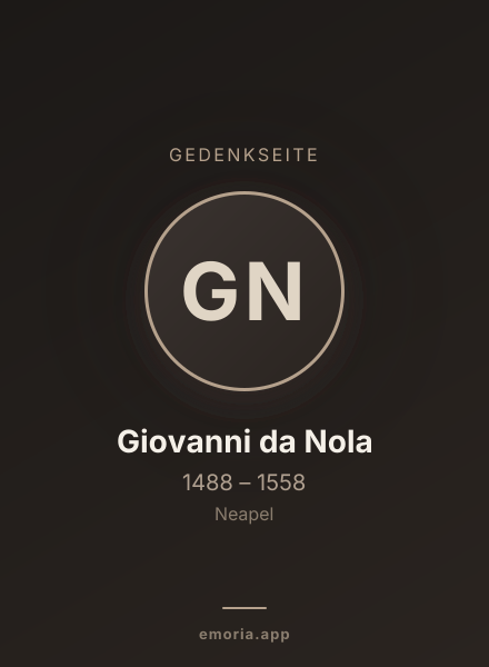 Gedenkportrait von Giovanni da Nola