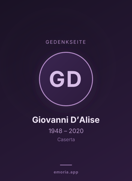 Gedenkportrait von Giovanni D’Alise