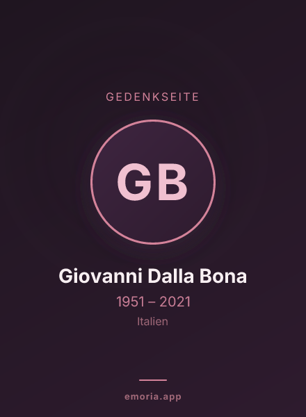 Gedenkportrait von Giovanni Dalla Bona