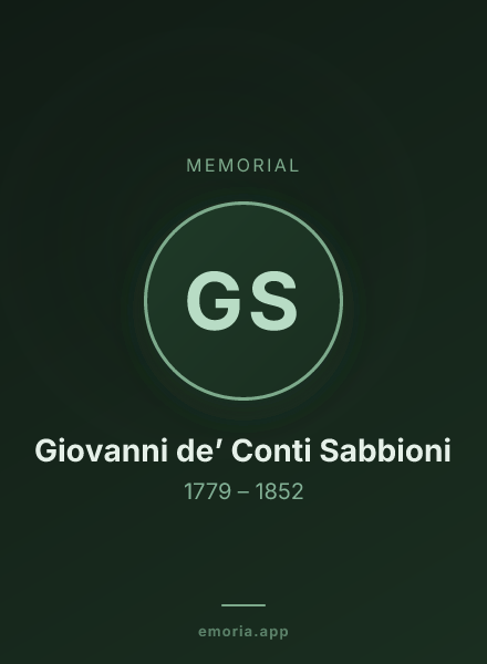 Memorial portrait of Giovanni de’ Conti Sabbioni