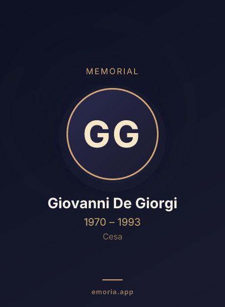 Memorial portrait of Giovanni De Giorgi