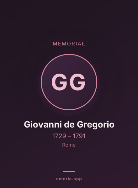 Memorial portrait of Giovanni de Gregorio