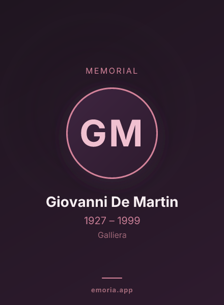 Memorial portrait of Giovanni De Martin
