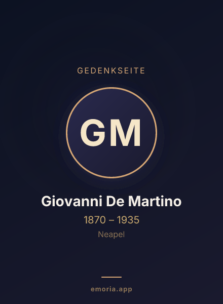 Gedenkportrait von Giovanni De Martino