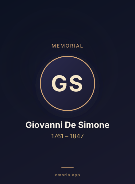 Memorial portrait of Giovanni De Simone