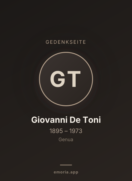 Gedenkportrait von Giovanni De Toni