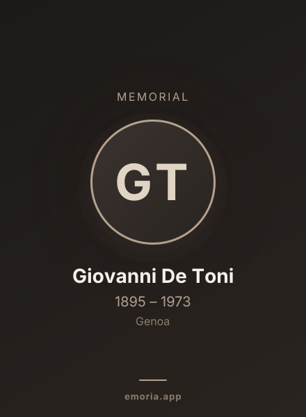 Memorial portrait of Giovanni De Toni