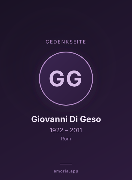 Gedenkportrait von Giovanni Di Geso