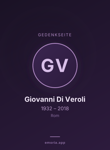 Gedenkportrait von Giovanni Di Veroli