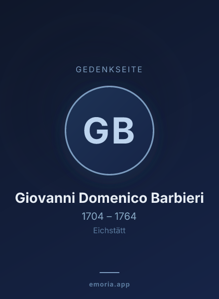 Gedenkportrait von Giovanni Domenico Barbieri