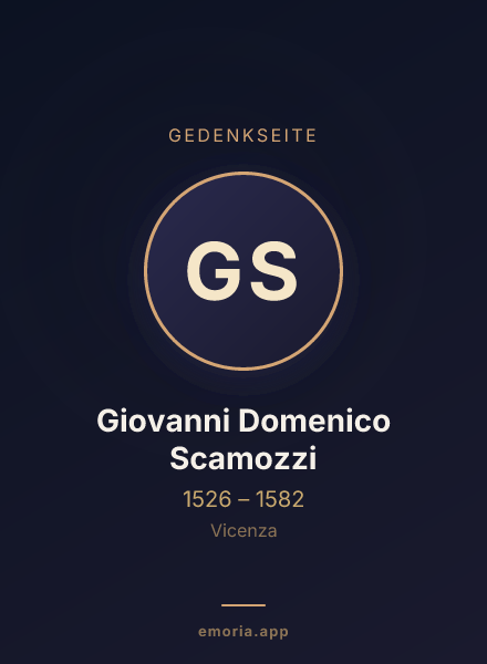 Gedenkportrait von Giovanni Domenico Scamozzi