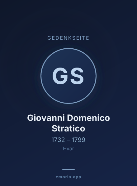 Gedenkportrait von Giovanni Domenico Stratico
