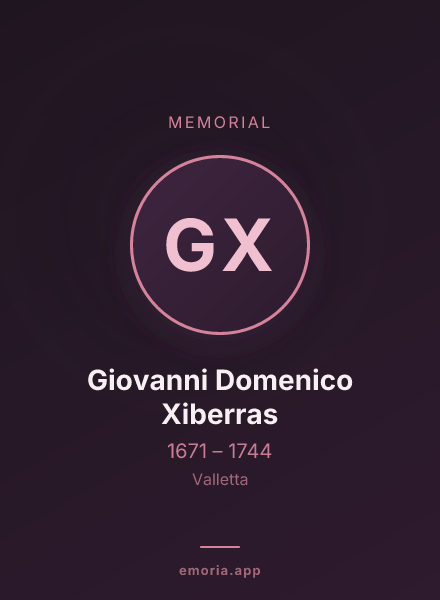 Memorial portrait of Giovanni Domenico Xiberras