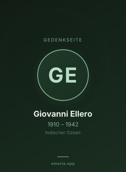 Gedenkportrait von Giovanni Ellero