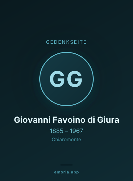 Gedenkportrait von Giovanni Favoino di Giura
