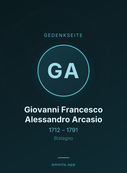 Gedenkportrait von Giovanni Francesco Alessandro Arcasio