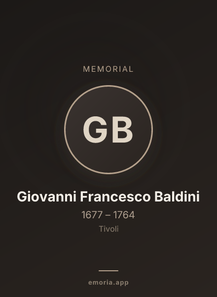 Memorial portrait of Giovanni Francesco Baldini