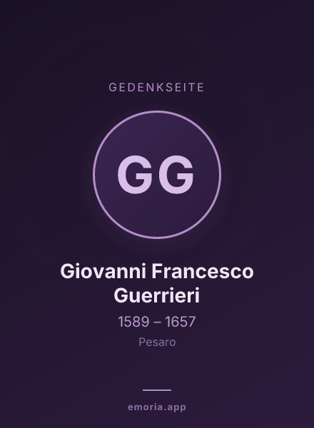 Gedenkportrait von Giovanni Francesco Guerrieri