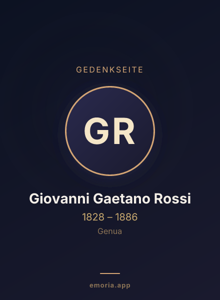 Gedenkportrait von Giovanni Gaetano Rossi