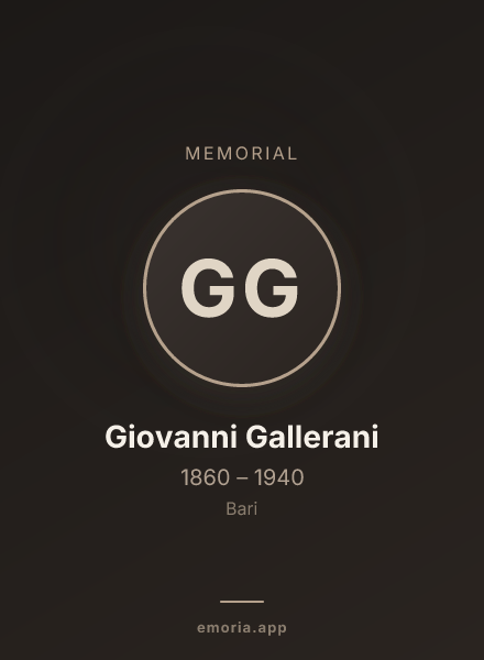 Memorial portrait of Giovanni Gallerani
