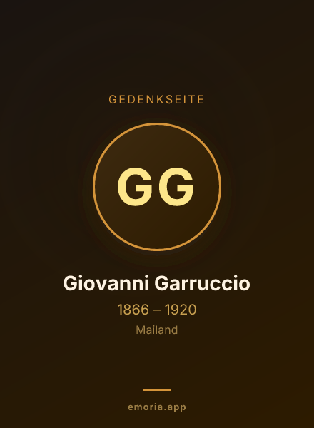 Gedenkportrait von Giovanni Garruccio